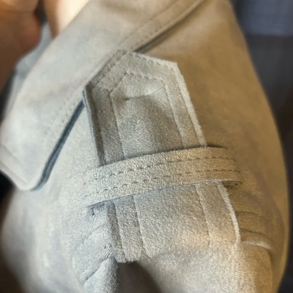 Magaschoni Sky Blue Trench Coat - Picture 5 of 9